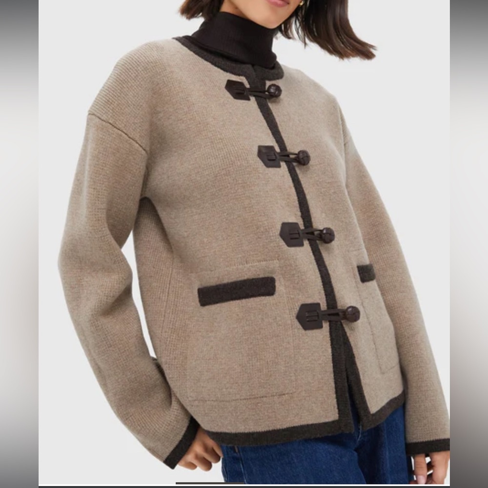 Alex mill oatmeal aubree sweater jacket